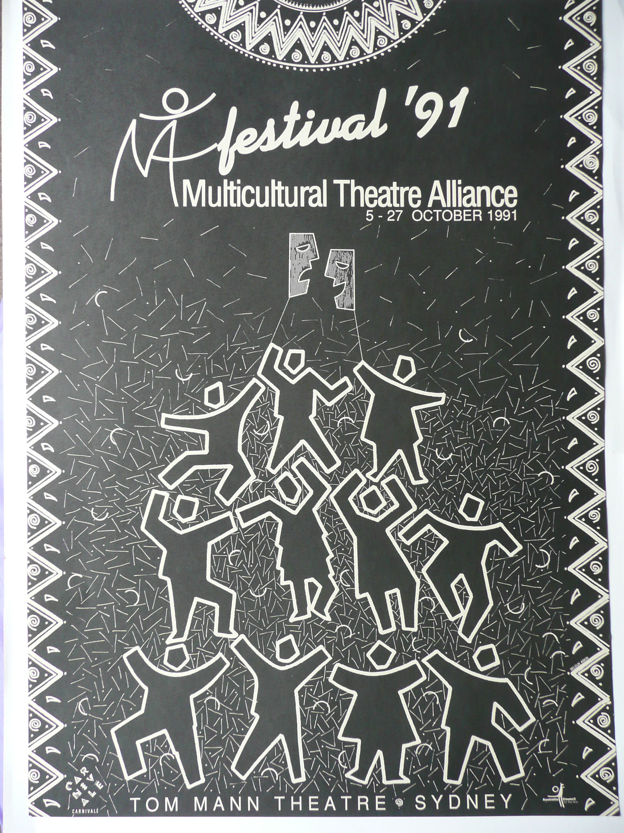 Poster for the first festival of the Multicultural Theatre Alliance in 1991